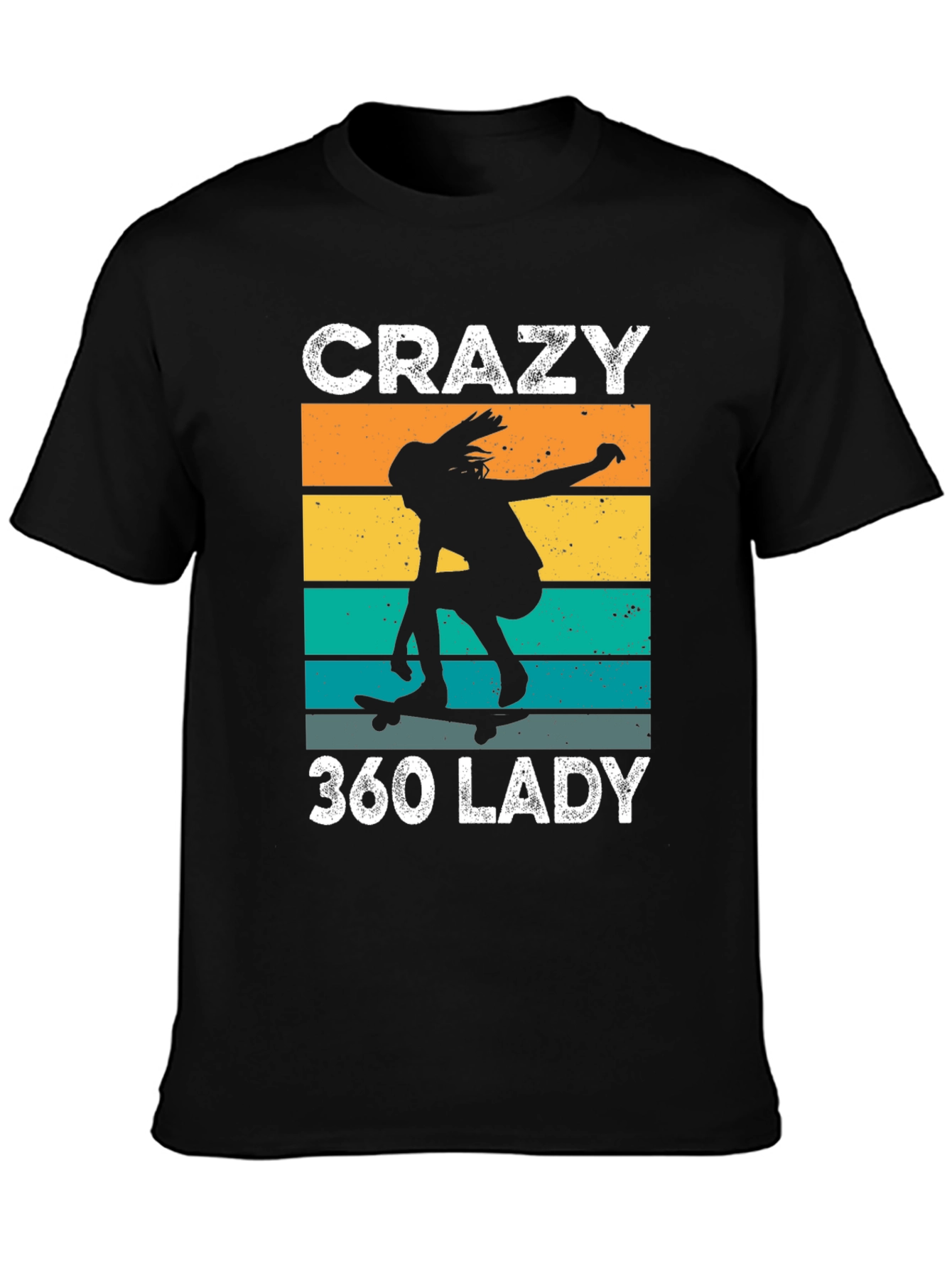 Crazy 360 Lady Retro Skater T-Shirt