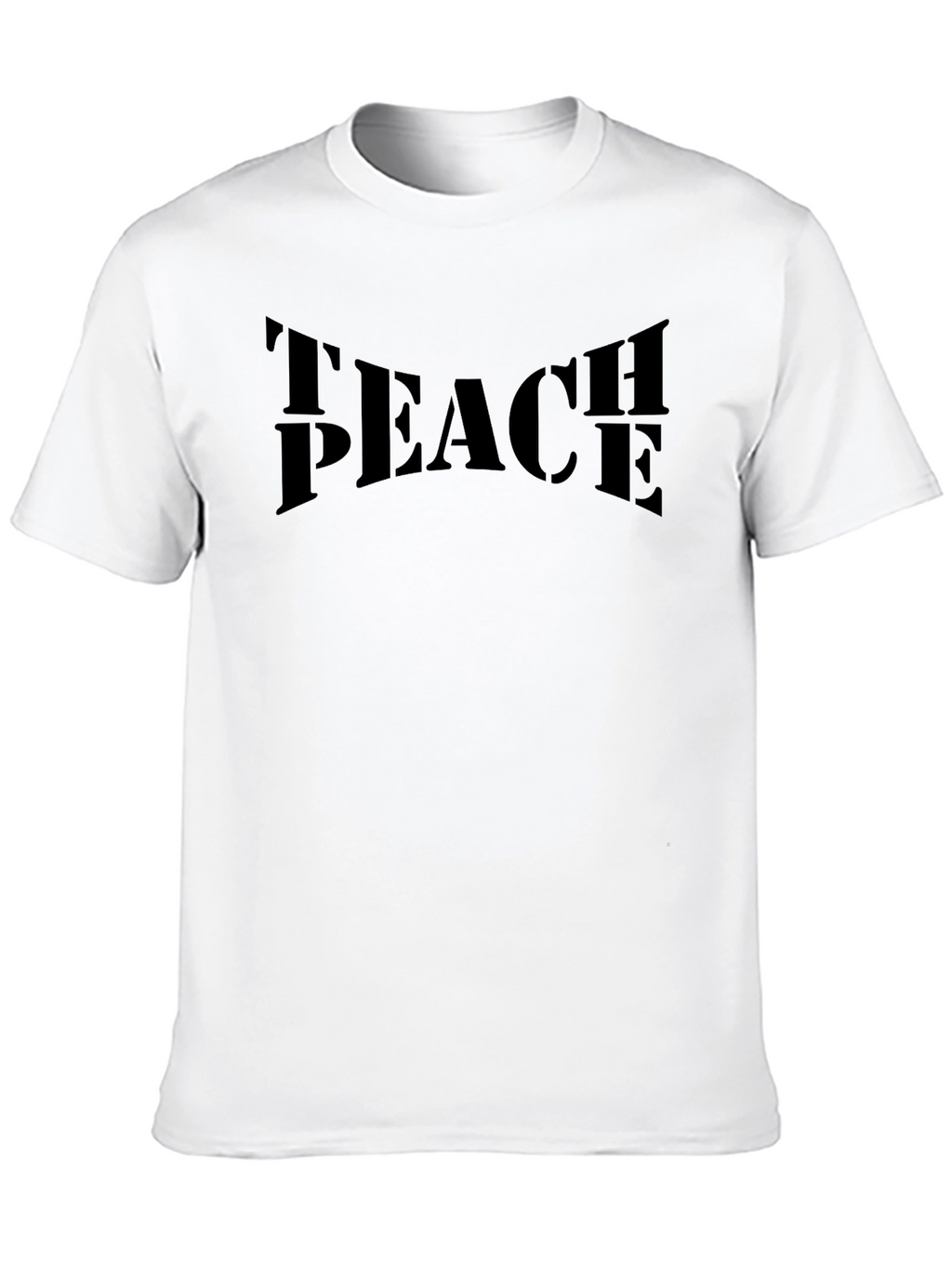Teach Peace Black Graphic T-Shirt
