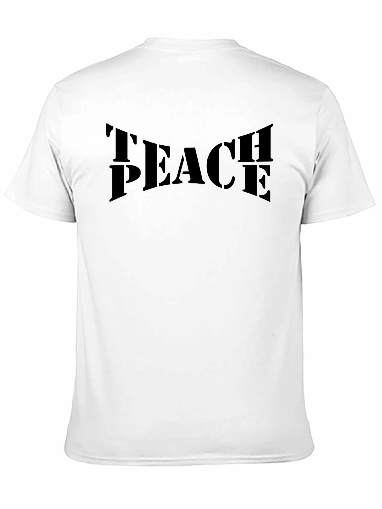 Teach Peace Black Graphic T-Shirt