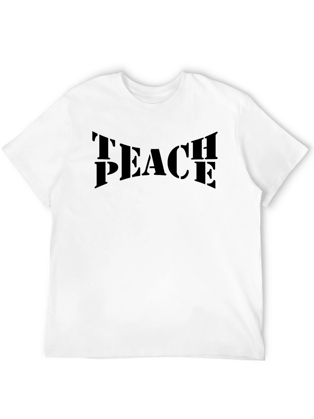 Teach Peace Black Graphic T-Shirt