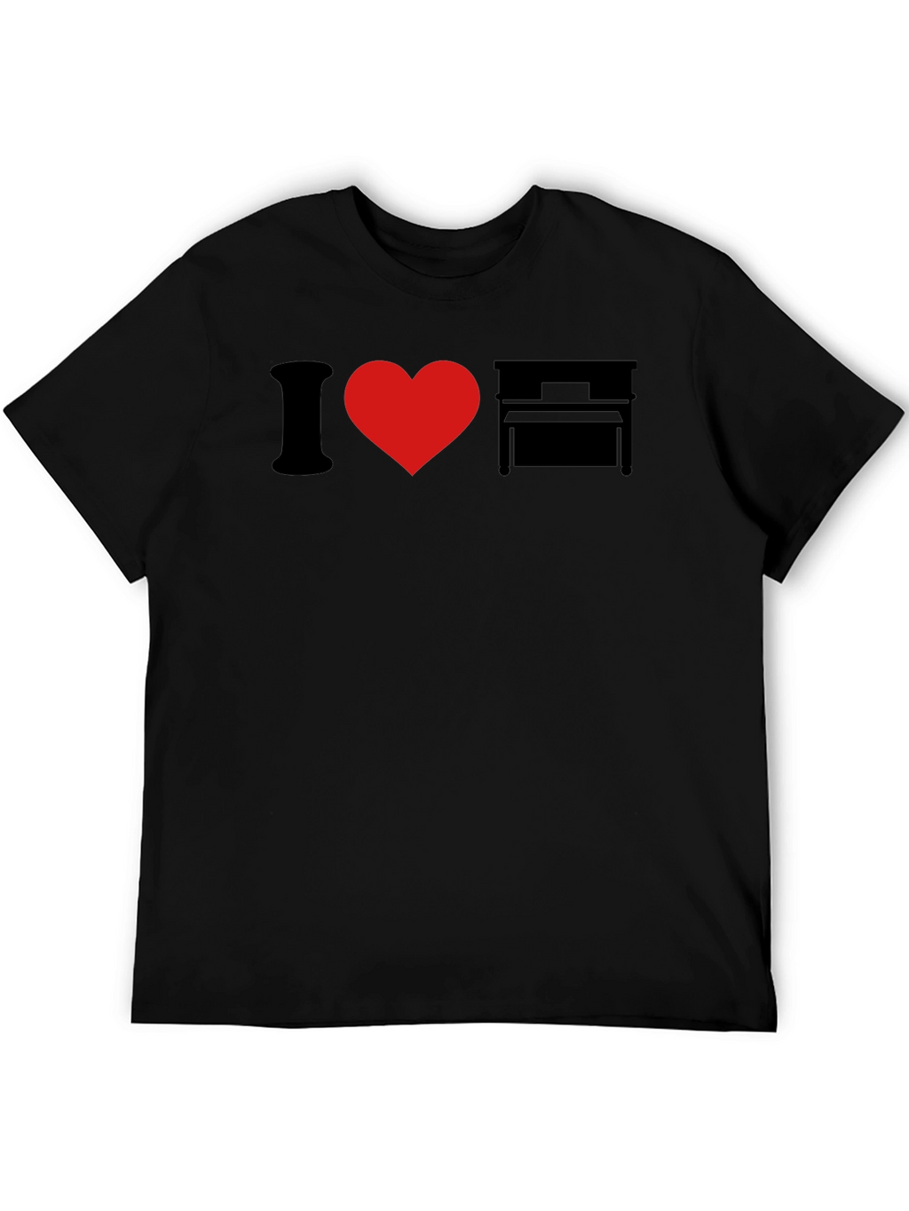 I Love Piano Graphic T-Shirt - Music Lover Tee
