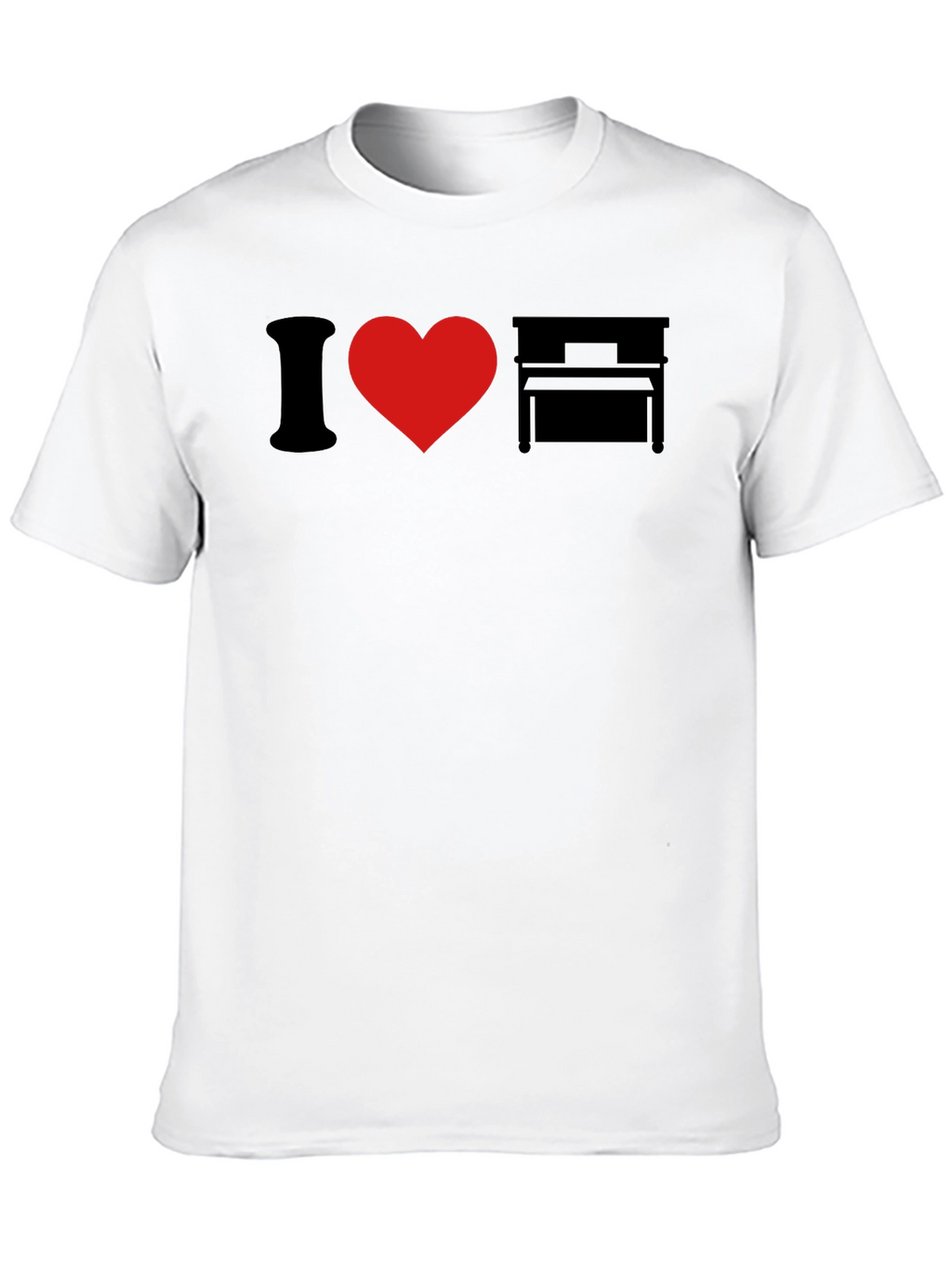I Love Piano Graphic T-Shirt - Music Lover Tee
