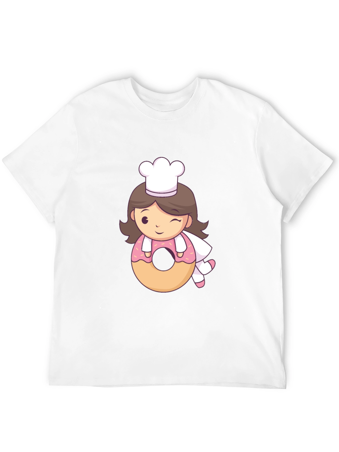 Chef Donut T-Shirt - Cute Cartoon Style!