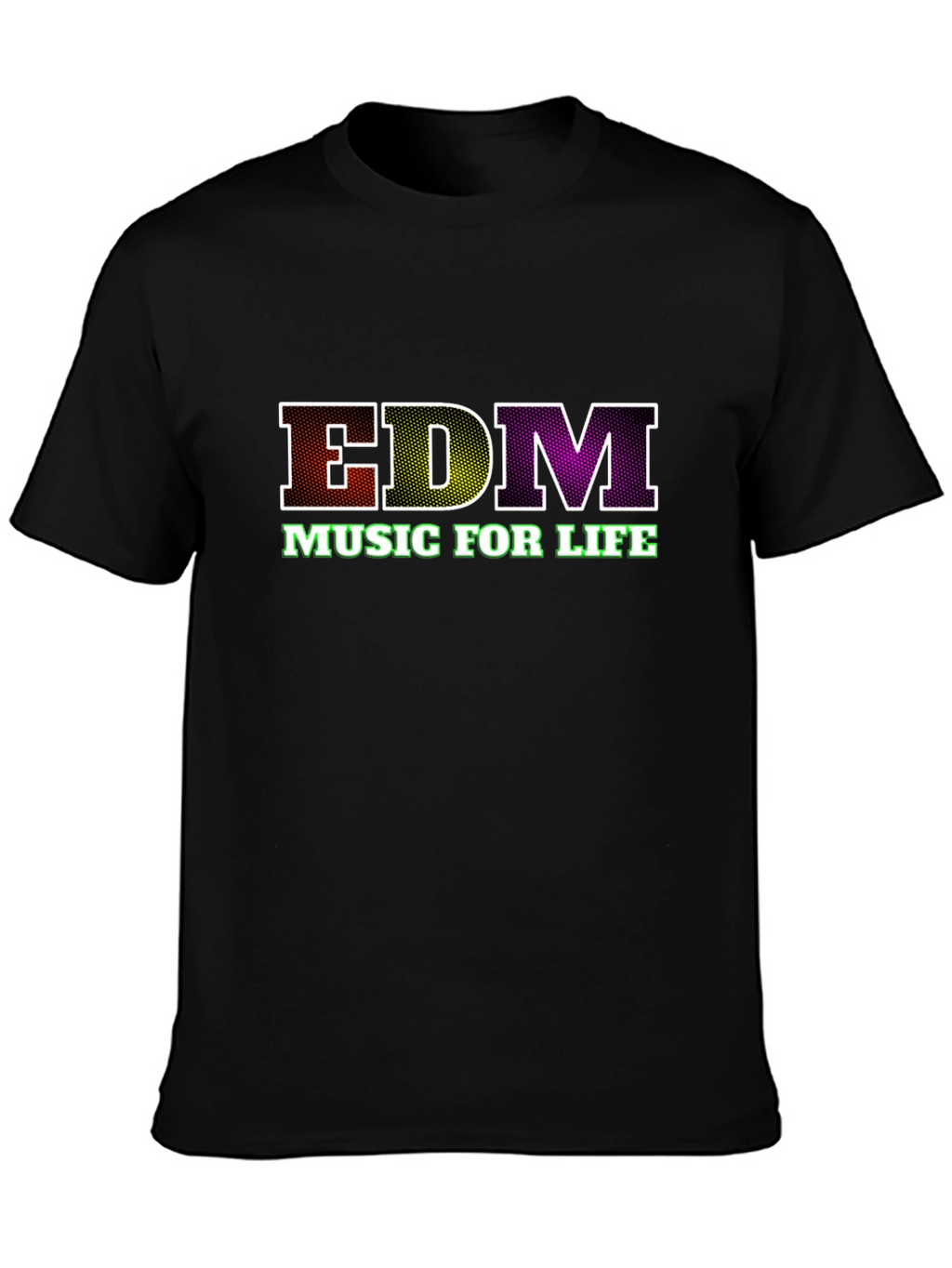 EDM Music for Life Black T-Shirt