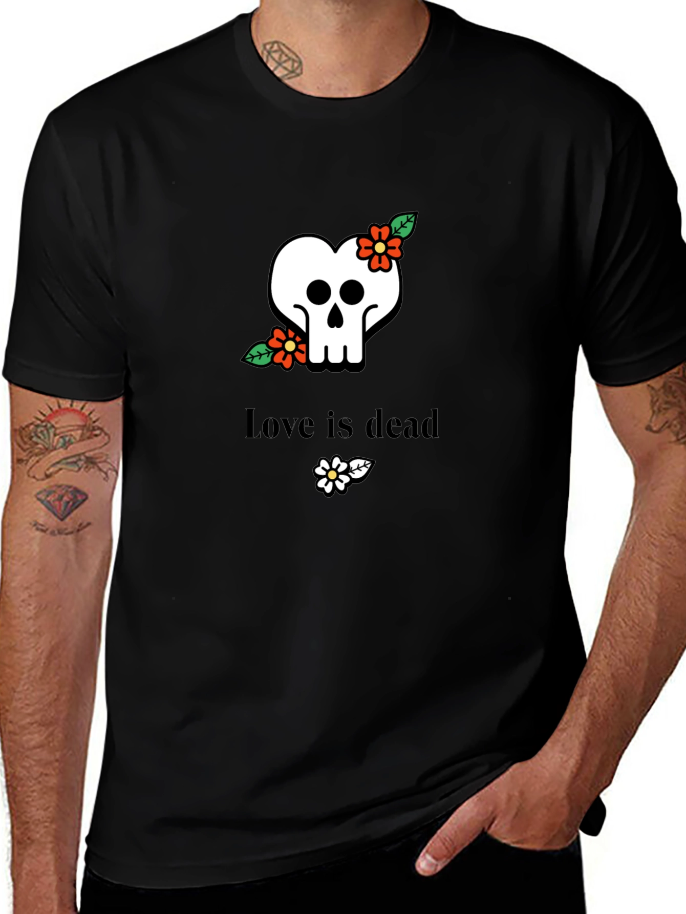 Love Is Dead Skull T-Shirt - Stylish Graphic Tee
