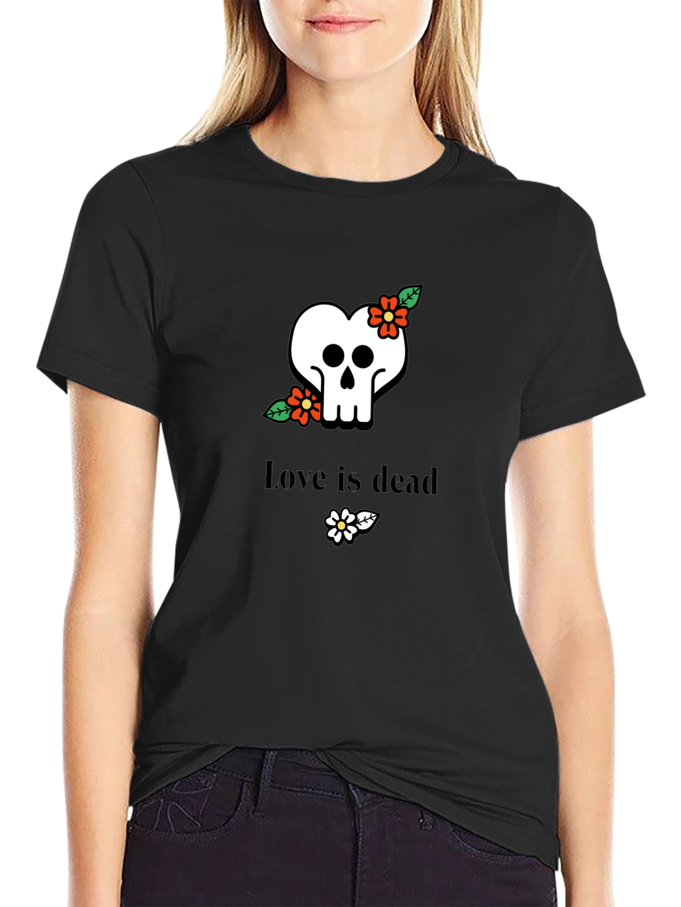 Love Is Dead Skull T-Shirt - Stylish Graphic Tee