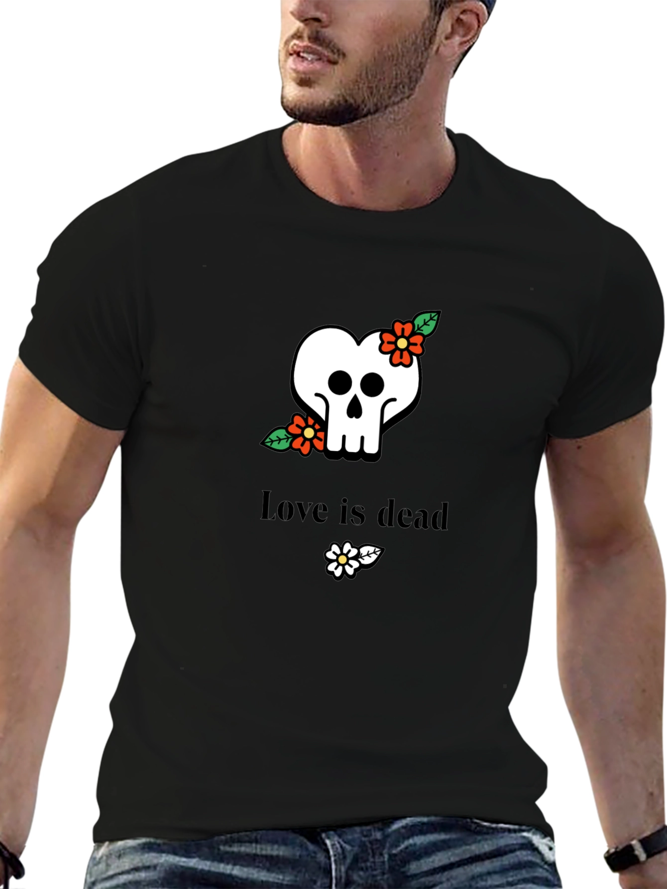Love Is Dead Skull T-Shirt - Stylish Graphic Tee