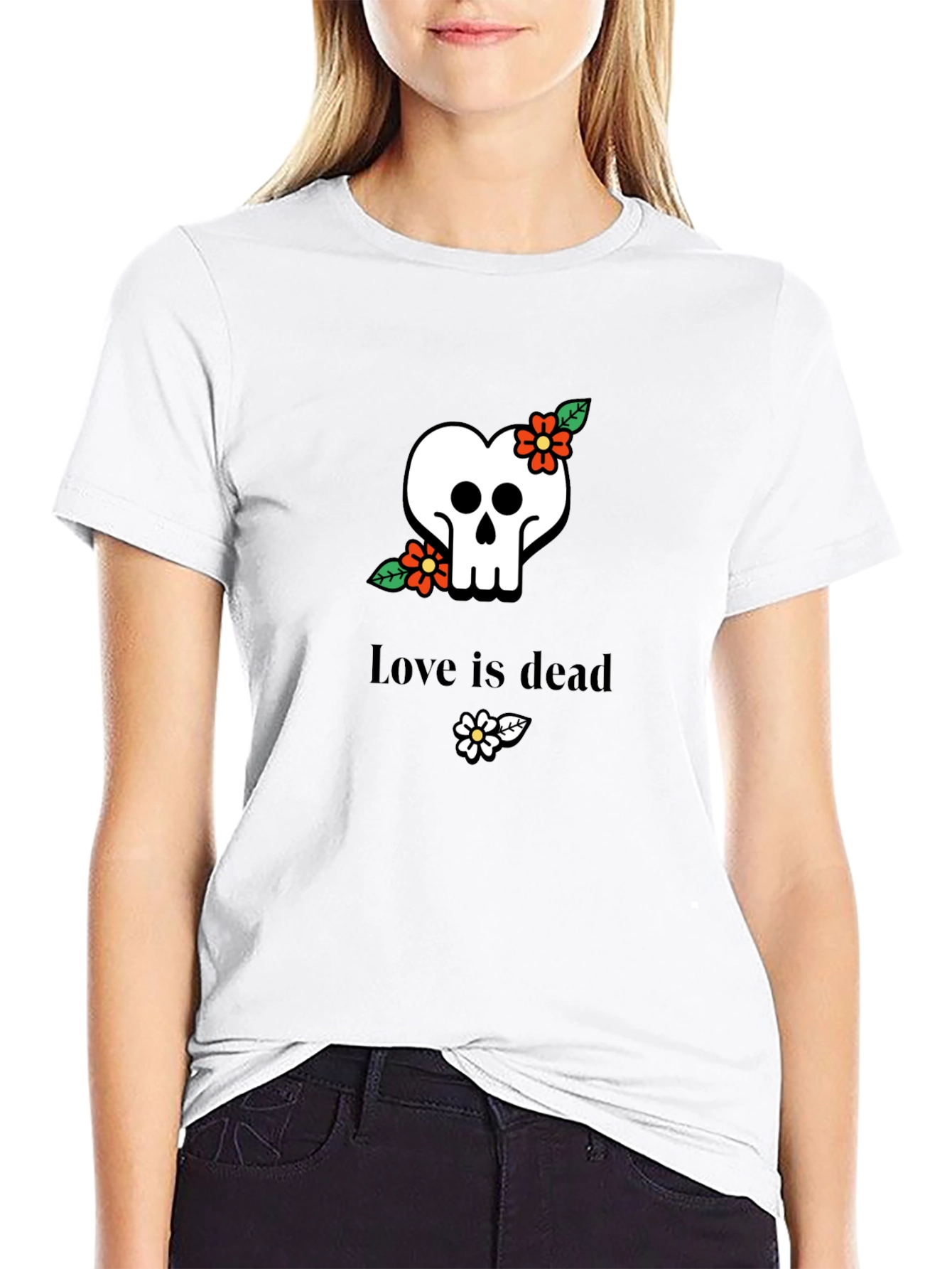 Love Is Dead Skull T-Shirt - Stylish Graphic Tee