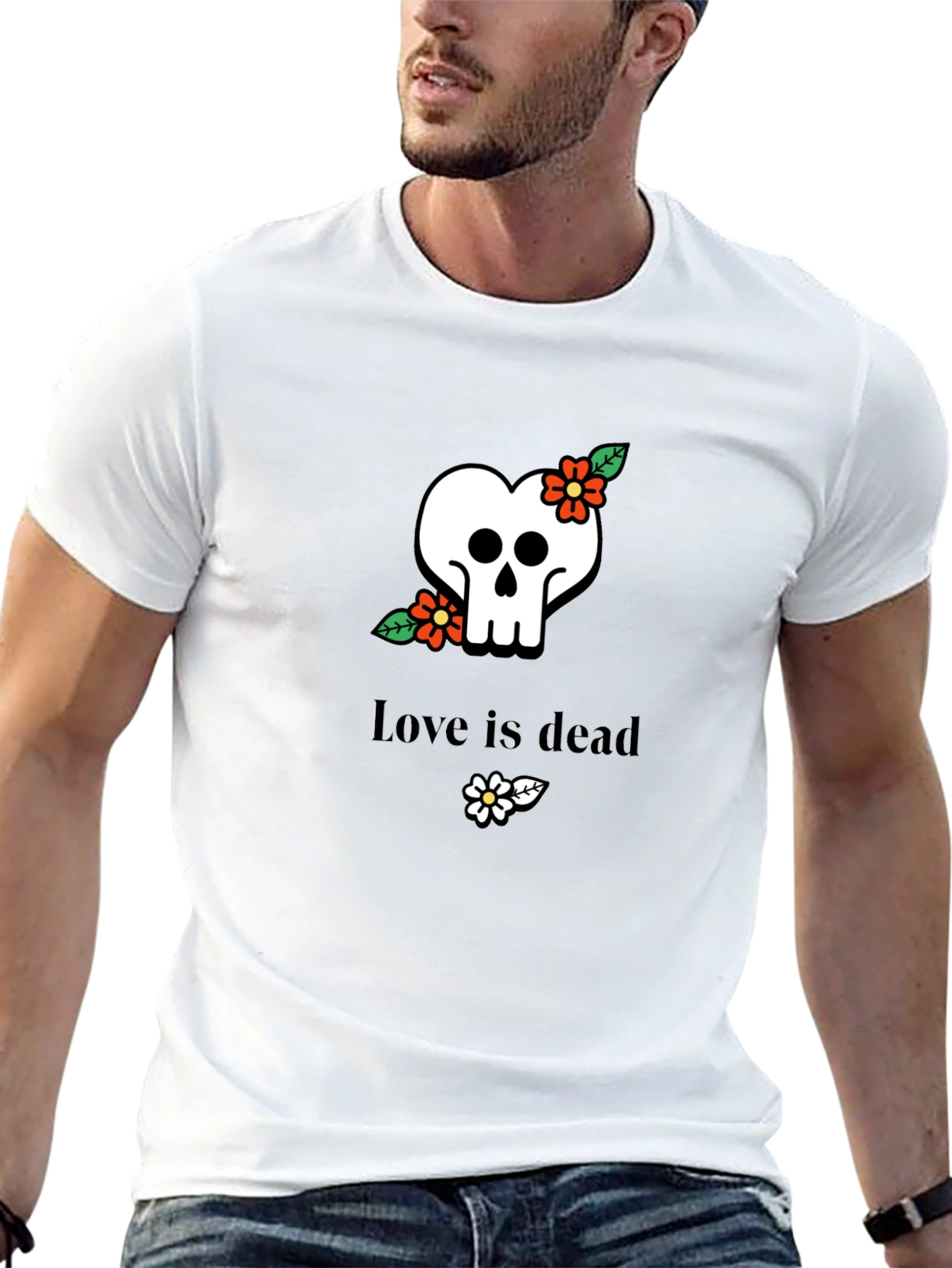 Love Is Dead Skull T-Shirt - Stylish Graphic Tee