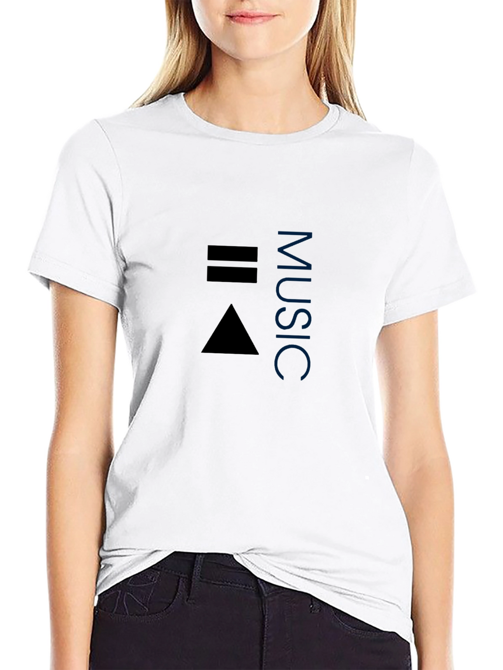 Music Symbol T-Shirt - Black Casual Tee