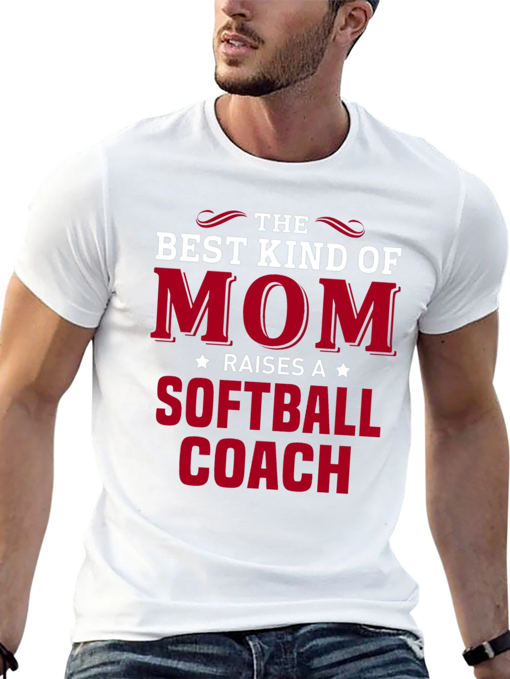 Best Kind of Mom Softball Coach T-Shirt