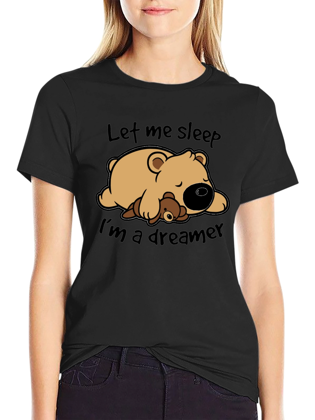 Dreamer Bear Graphic T-Shirt - Let Me Sleep