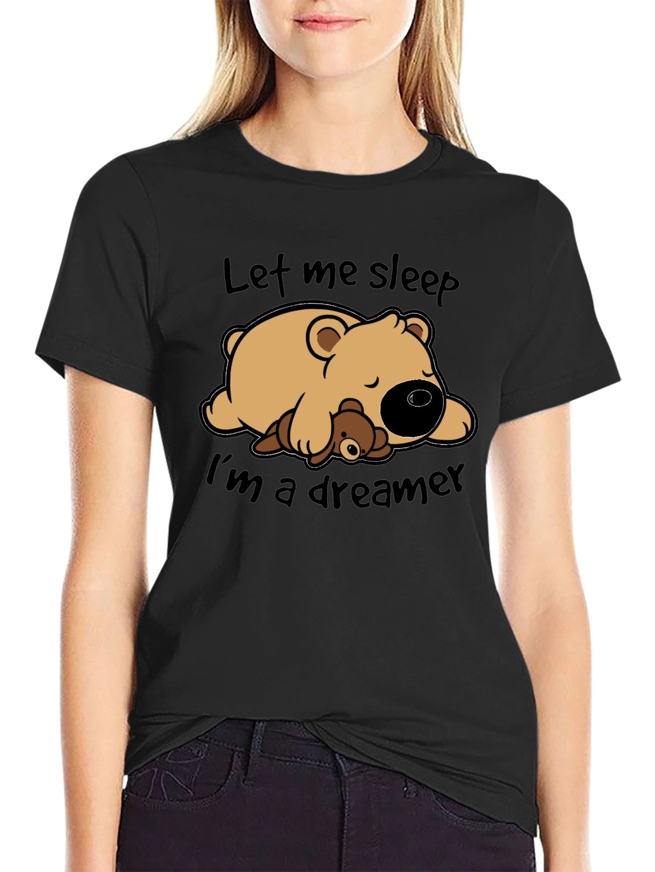 Dreamer Bear Graphic T-Shirt - Let Me Sleep