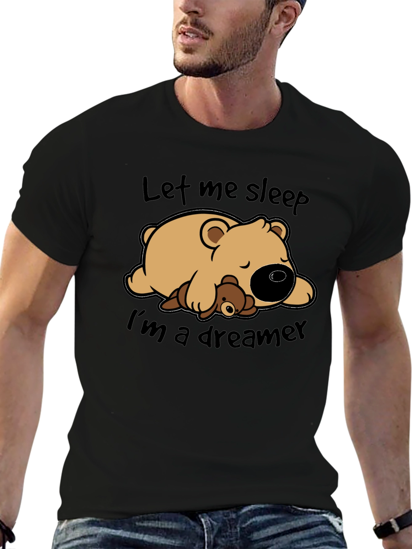 Dreamer Bear Graphic T-Shirt - Let Me Sleep