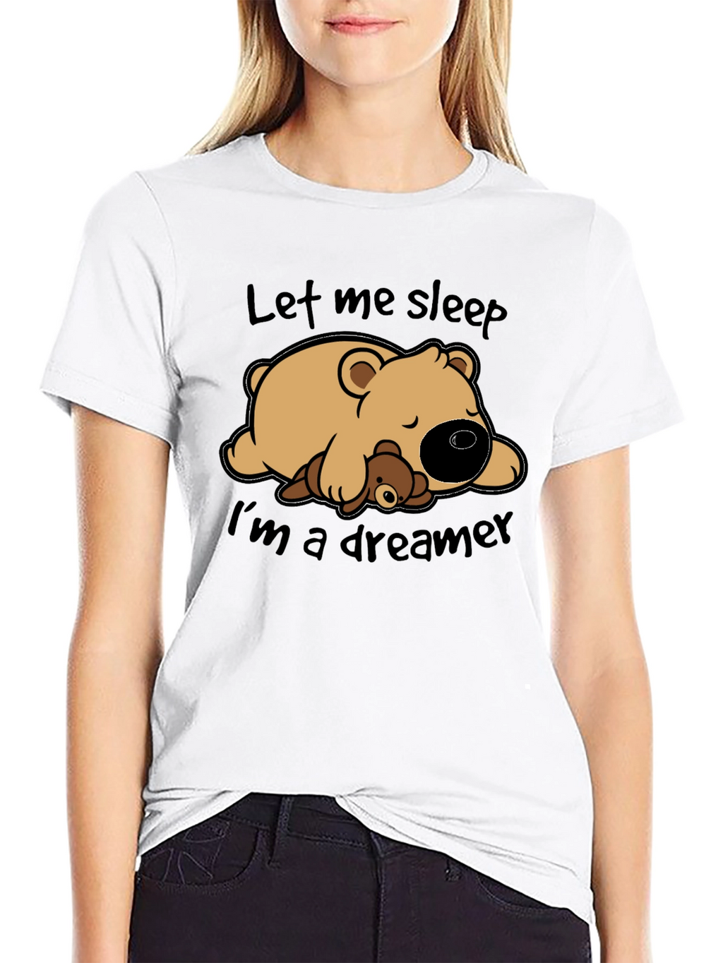 Dreamer Bear Graphic T-Shirt - Let Me Sleep