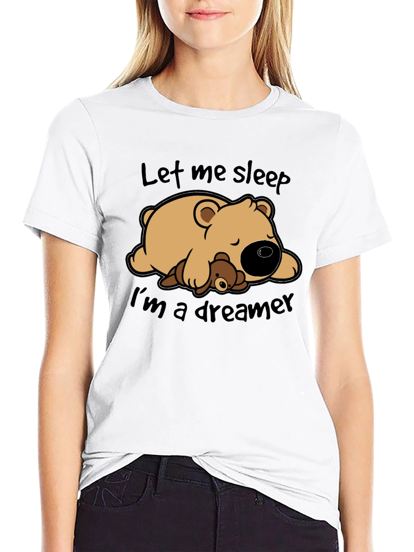 Dreamer Bear Graphic T-Shirt - Let Me Sleep