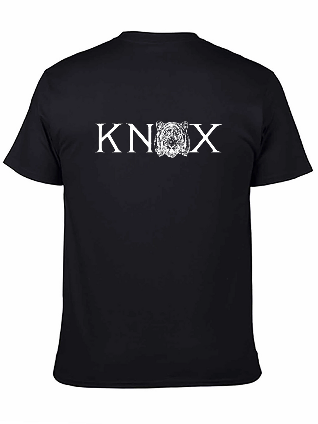 Knox Tiger Graphic Tee - Black Cotton T-Shirt
