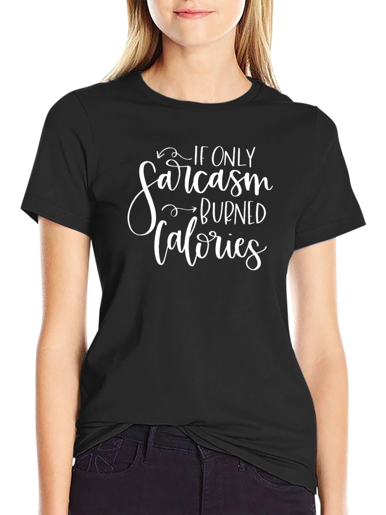 Sarcasm Burns Calories Funny Graphic Tee Shirt