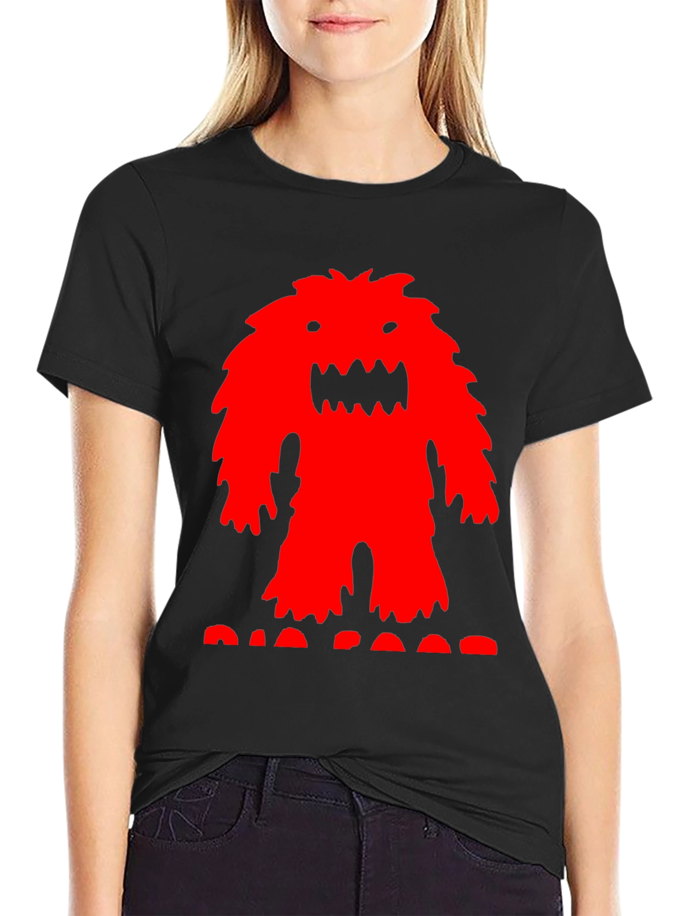 Monster Graphic Print Crew Neck T-Shirt