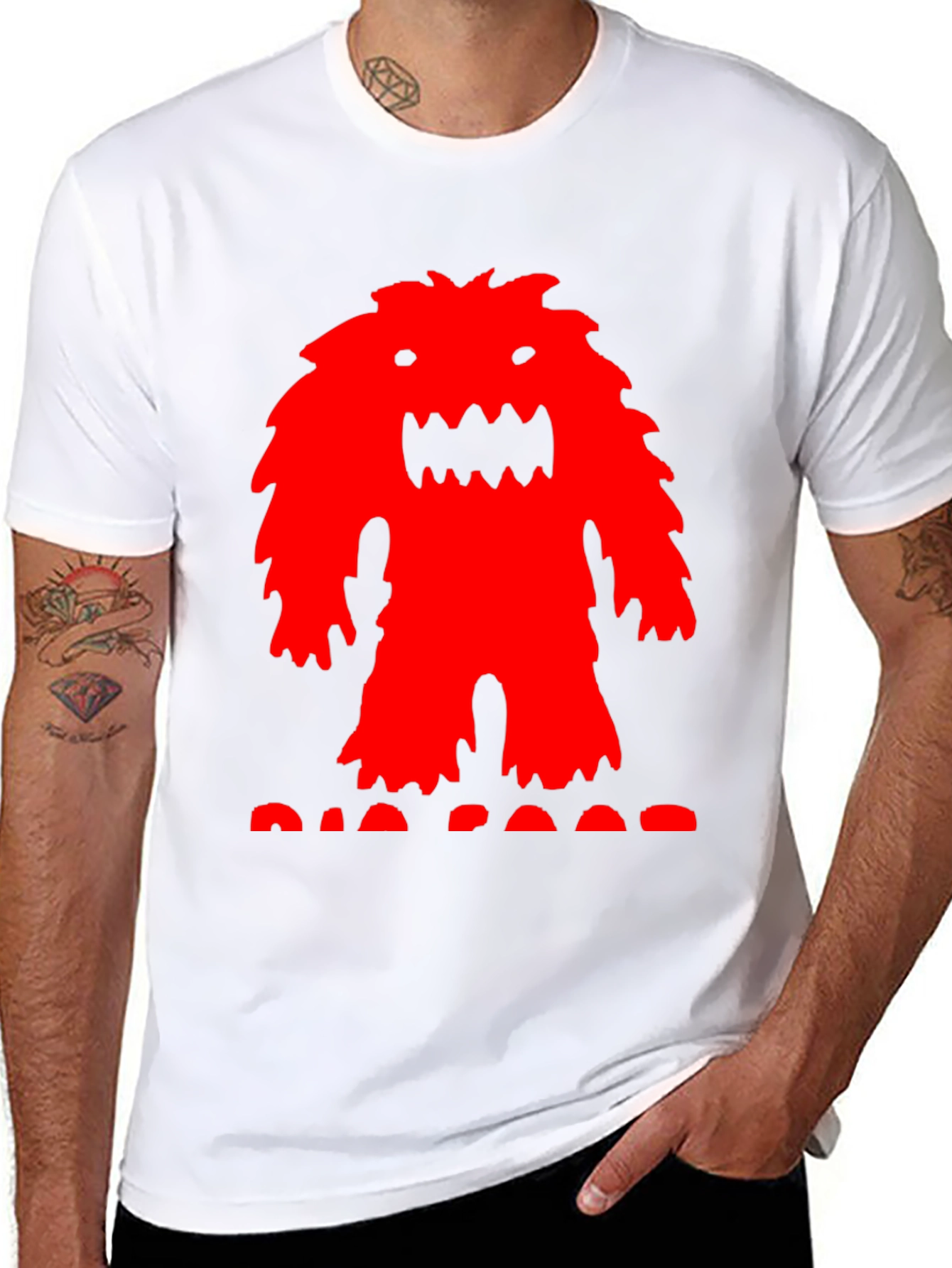 Monster Graphic Print Crew Neck T-Shirt
