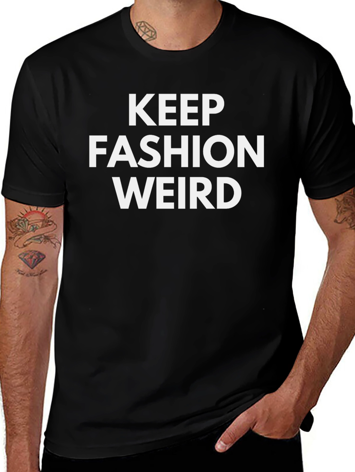 Keep Fashion Weird Black Graphic Tee