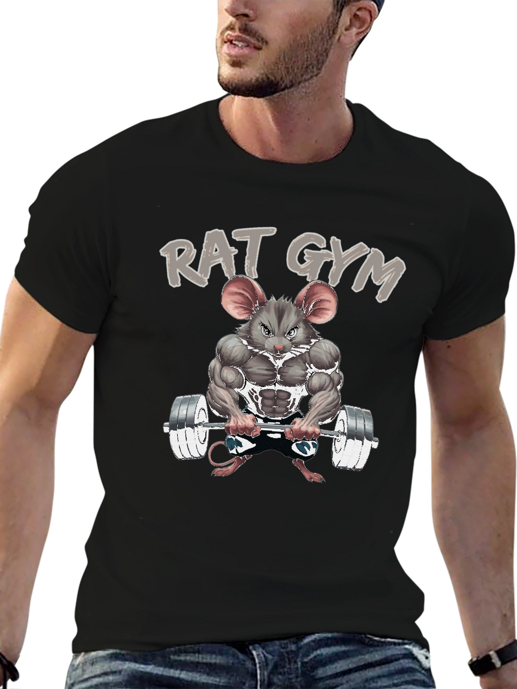 Rat Gym T-Shirt - Funny Workout Tee