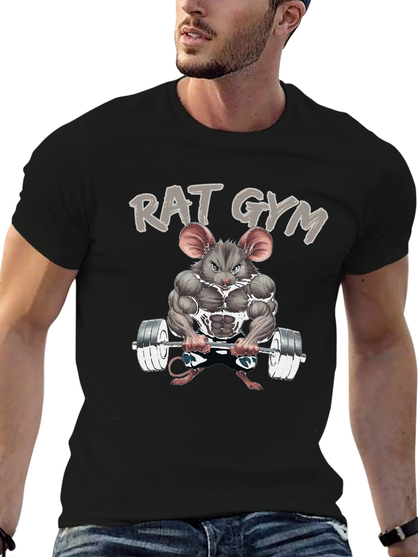 Rat Gym T-Shirt - Funny Workout Tee