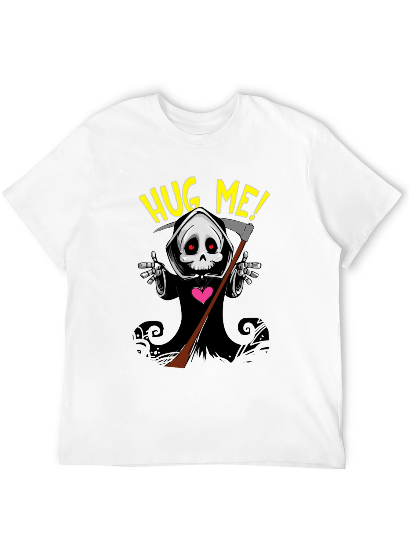 Grim Reaper Hug Me! T-Shirt - Black