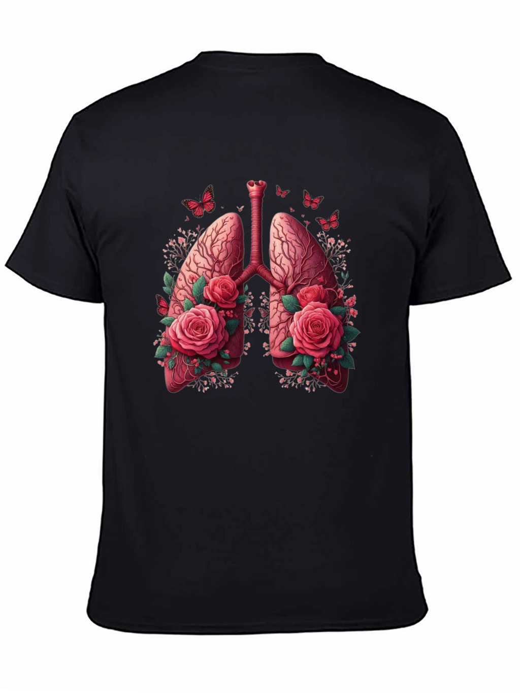 Floral Lung Anatomy Graphic Tee - Unisex