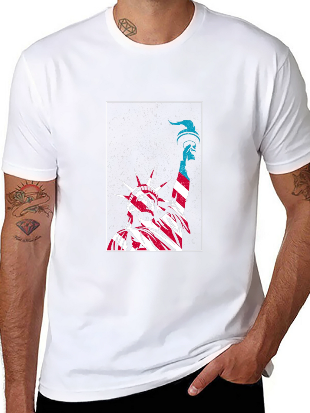 Statue of Liberty Graphic Tee - Patriotic Black T-Shirt