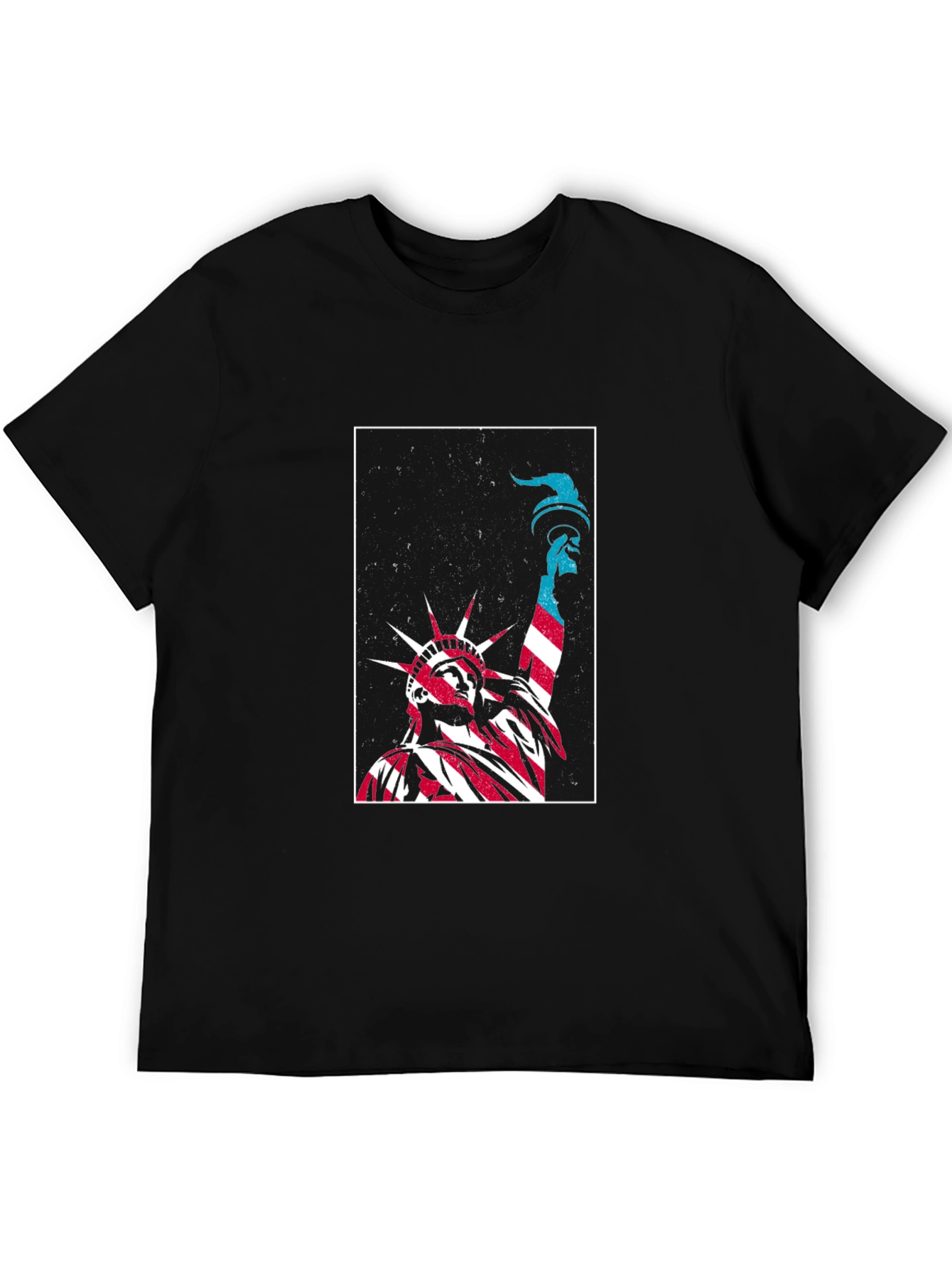 Statue of Liberty Graphic Tee - Patriotic Black T-Shirt