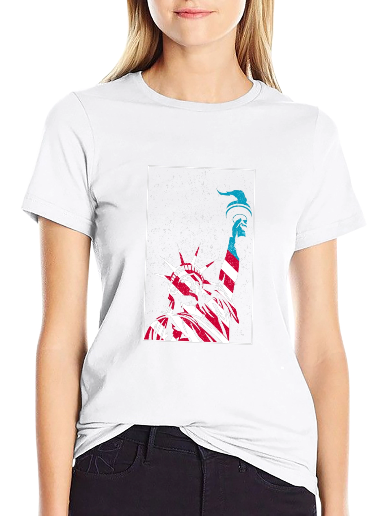 Statue of Liberty Graphic Tee - Patriotic Black T-Shirt