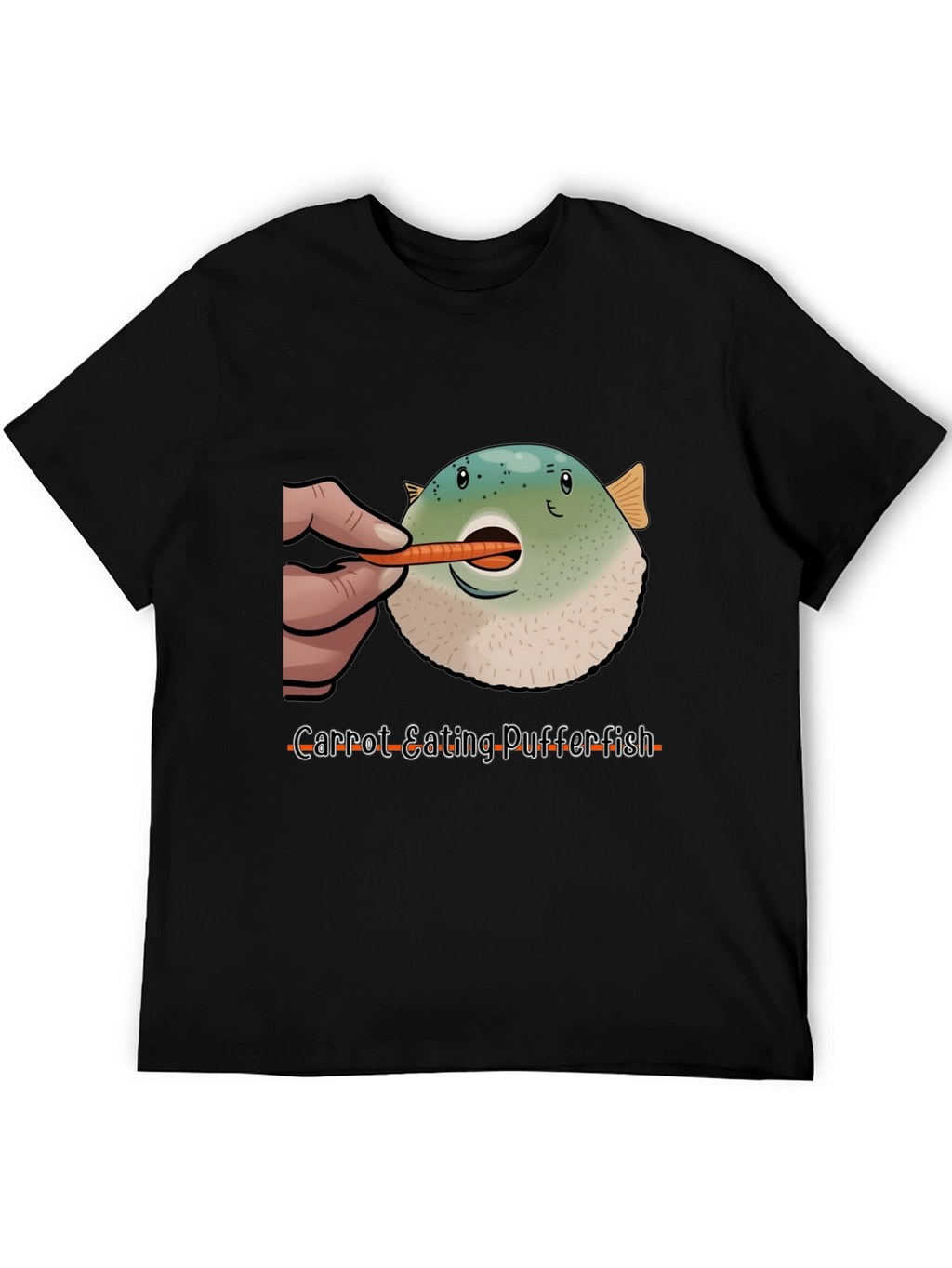 Carrot Eating Pufferfish T-Shirt