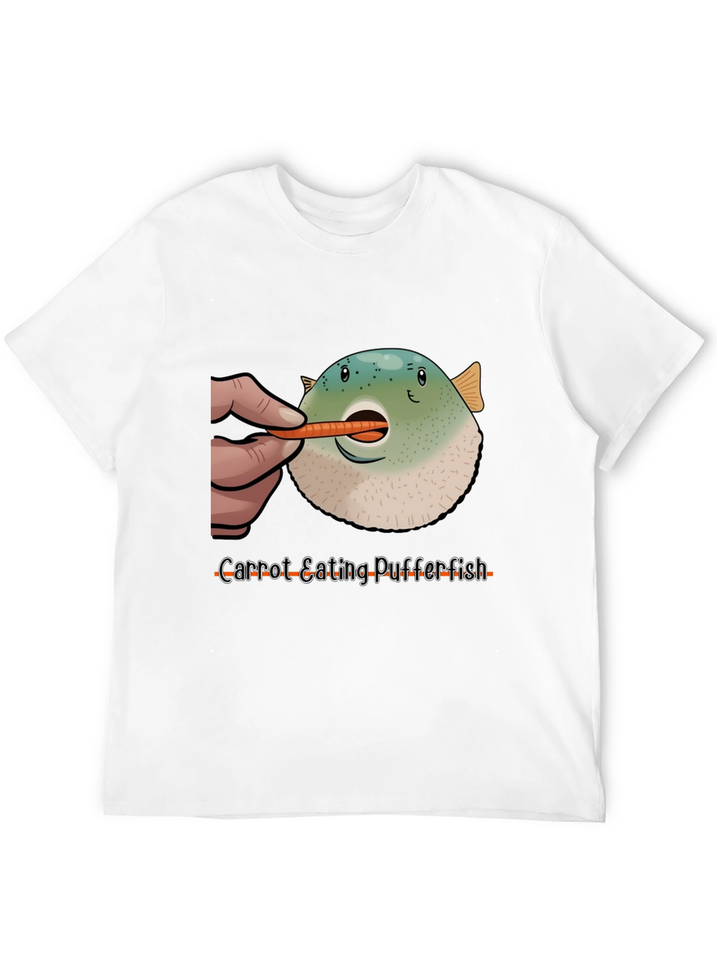 Carrot Eating Pufferfish T-Shirt