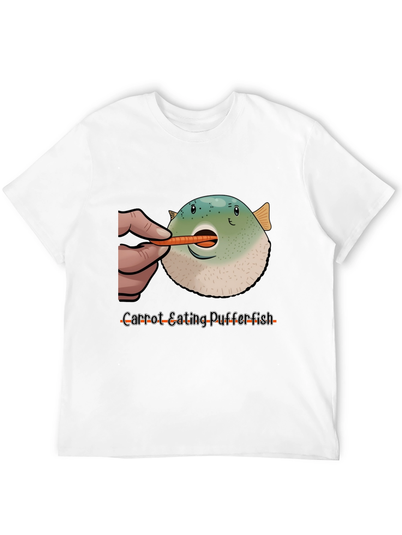 Carrot Eating Pufferfish T-Shirt