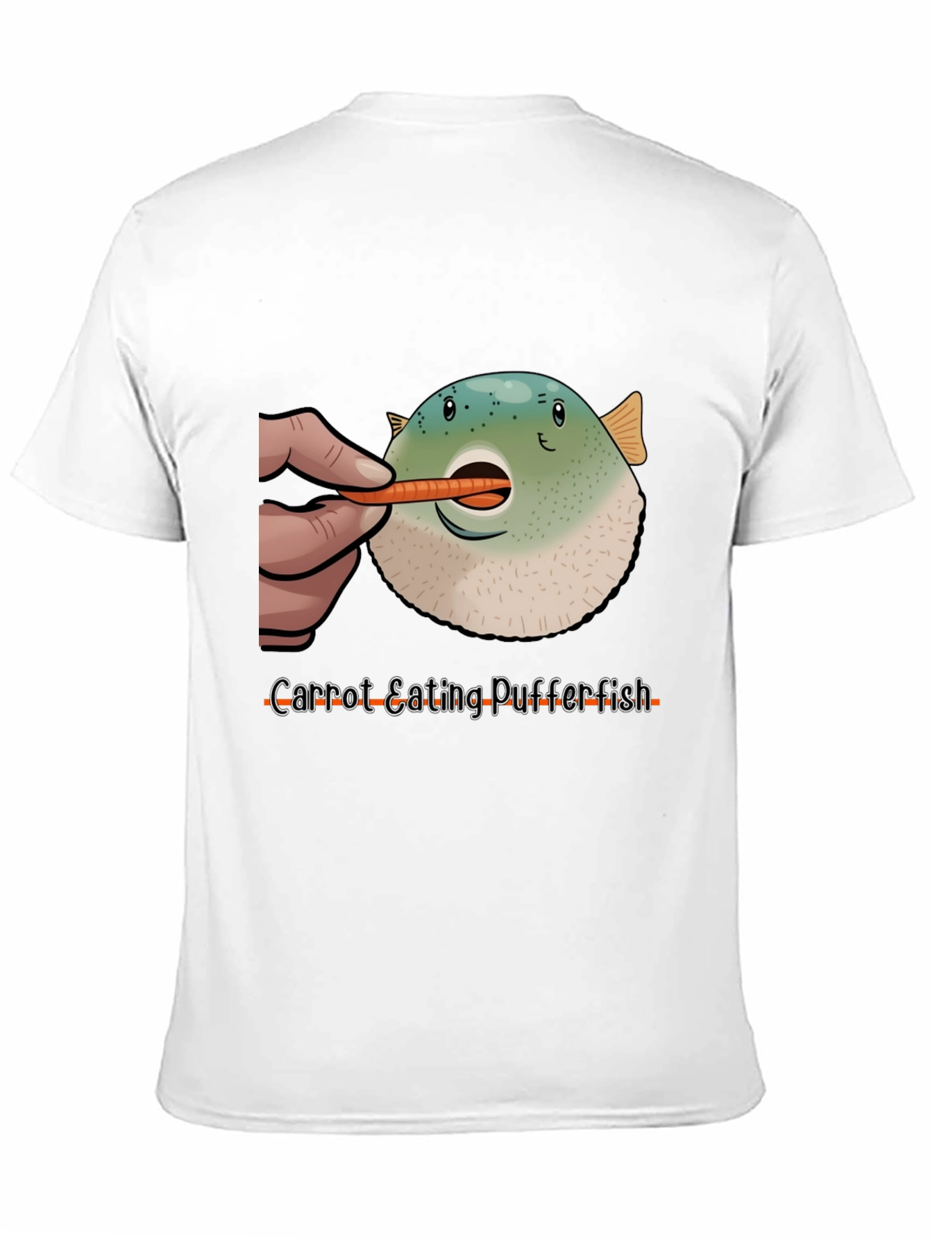 Carrot Eating Pufferfish T-Shirt