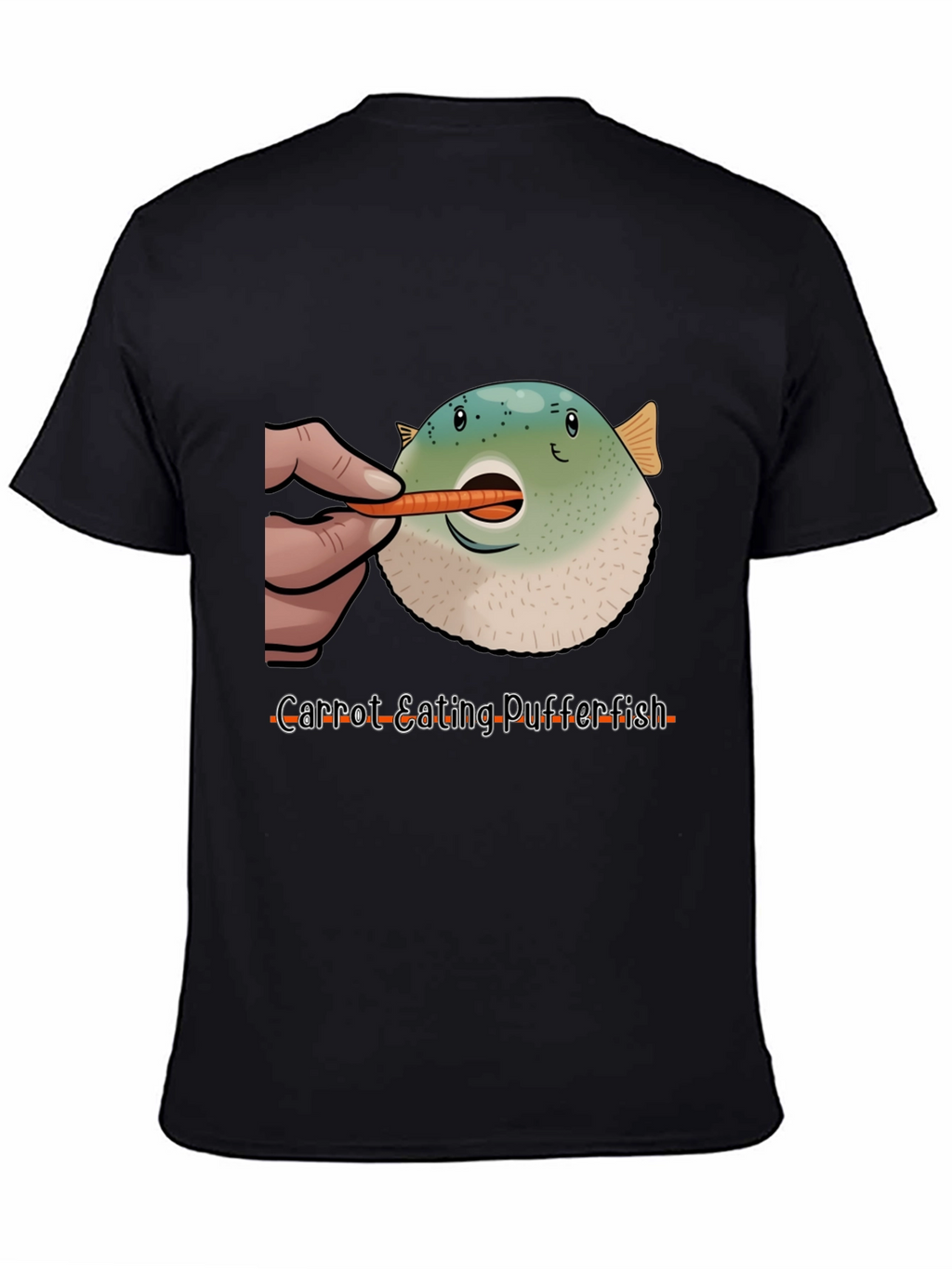 Carrot Eating Pufferfish T-Shirt