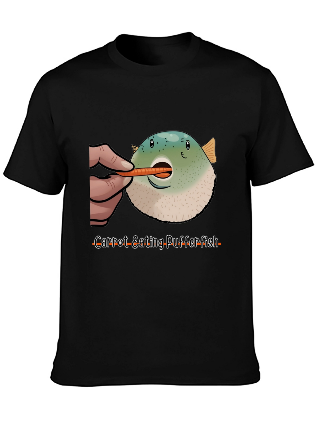 Carrot Eating Pufferfish T-Shirt