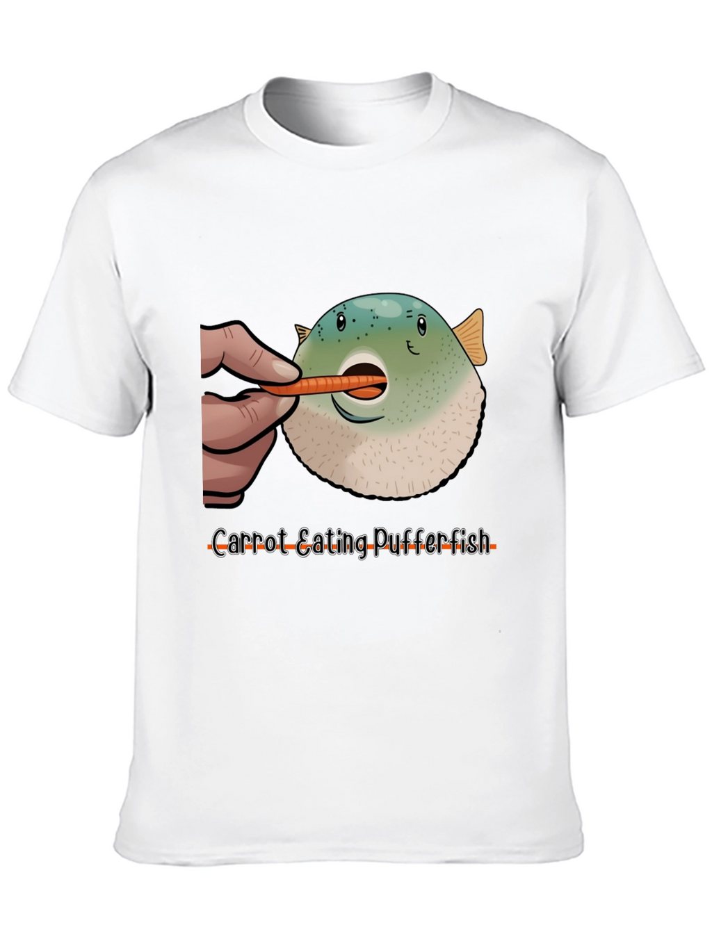 Carrot Eating Pufferfish T-Shirt