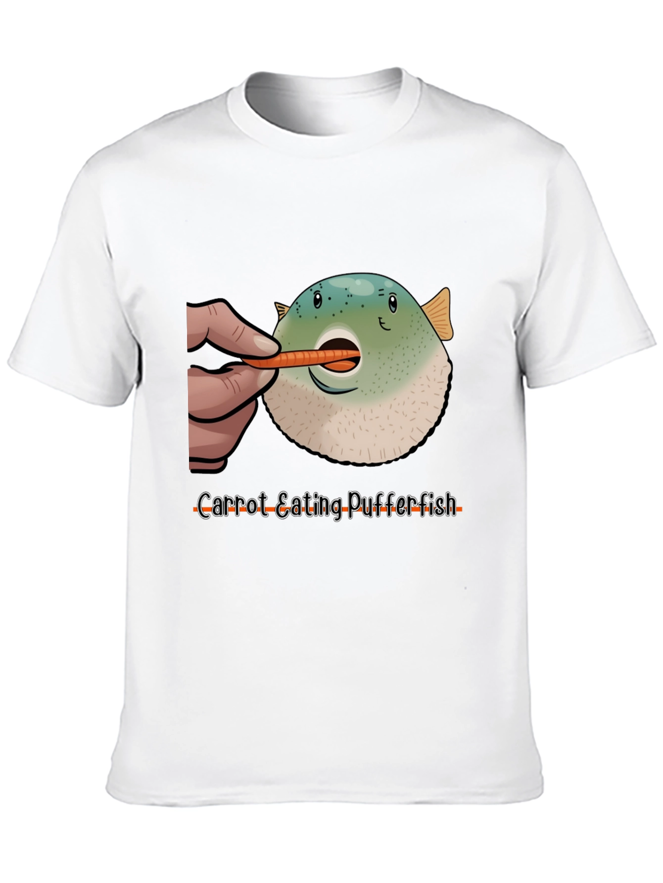 Carrot Eating Pufferfish T-Shirt