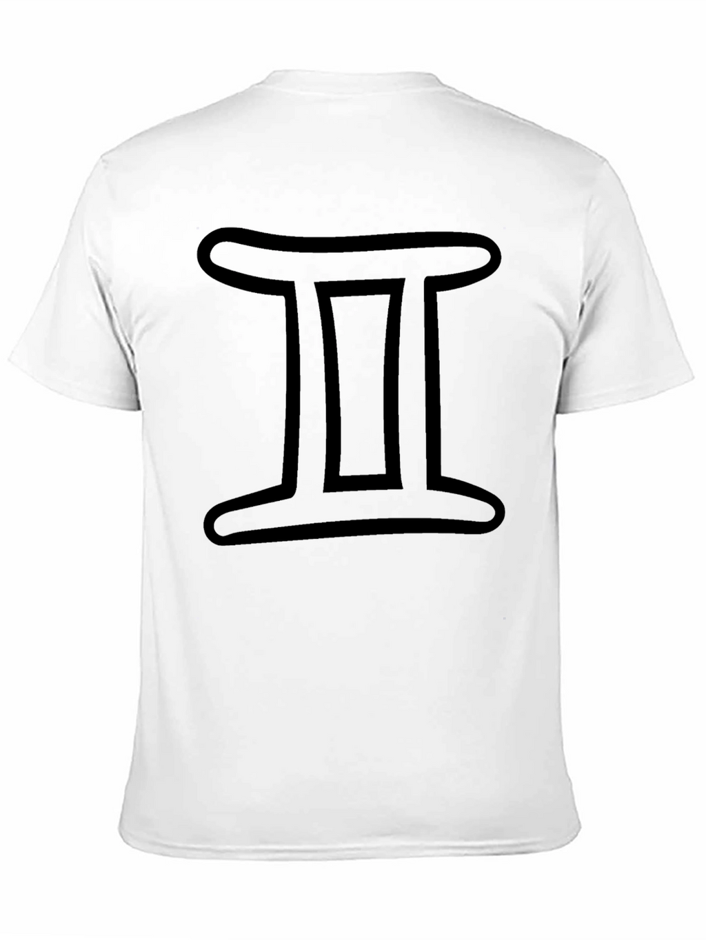 Gemini Zodiac Sign Black T-Shirt