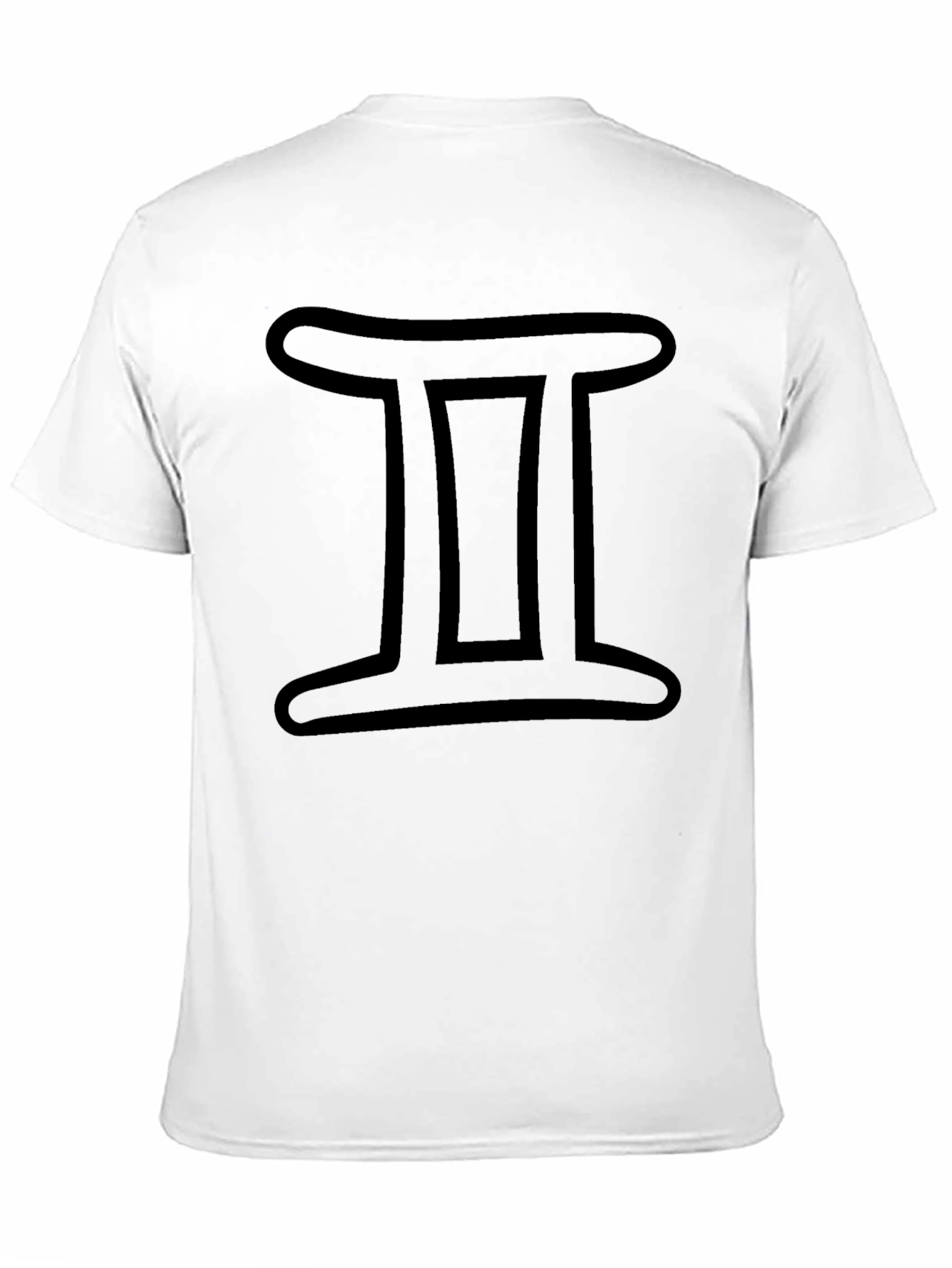 Gemini Zodiac Sign Black T-Shirt
