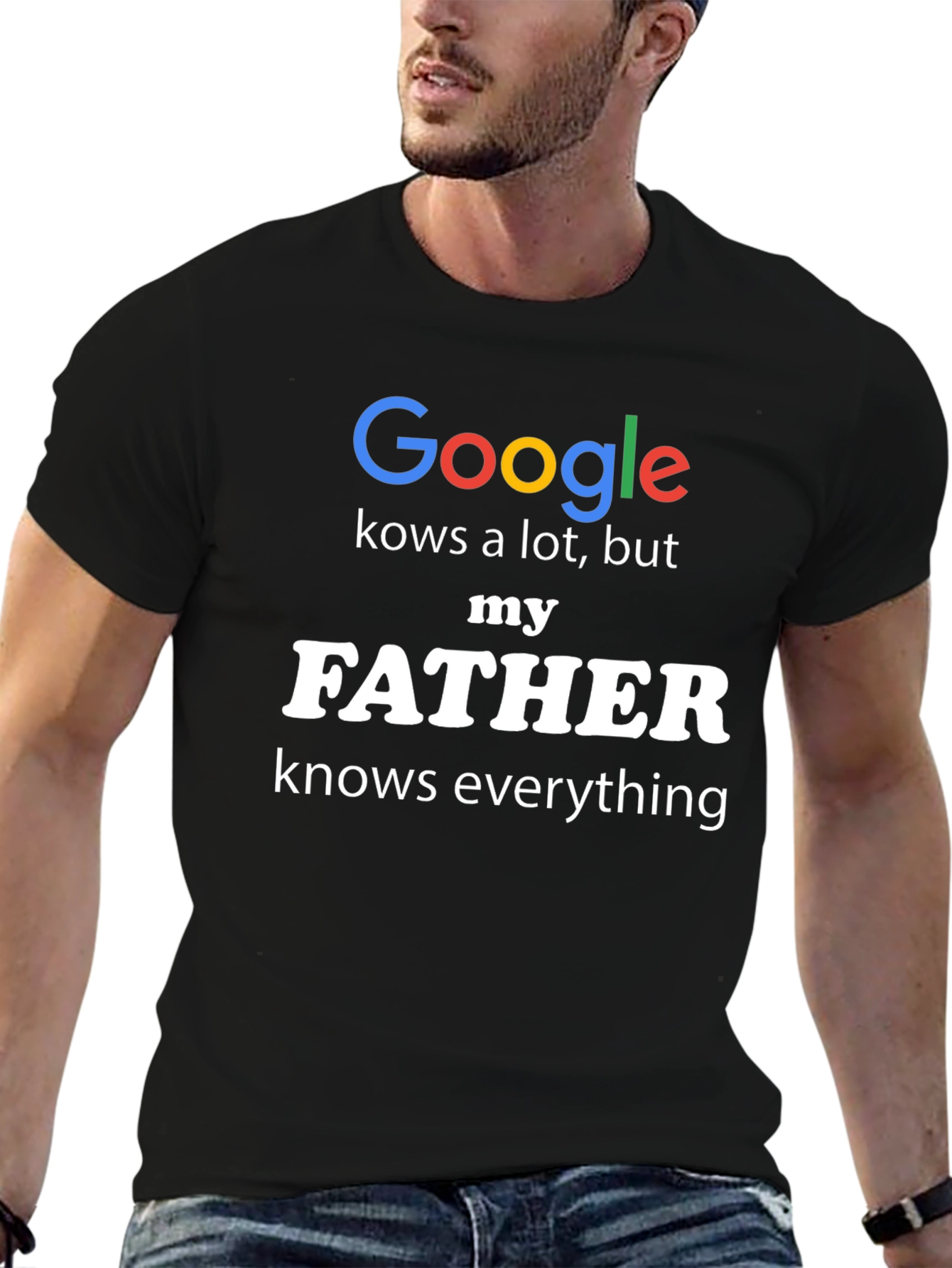 Funny Fathers Day Google Knows A Lot T-Shirt