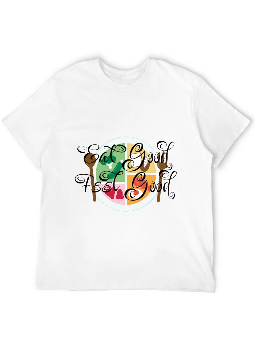 Eat Good Feel Good Black Graphic Tee