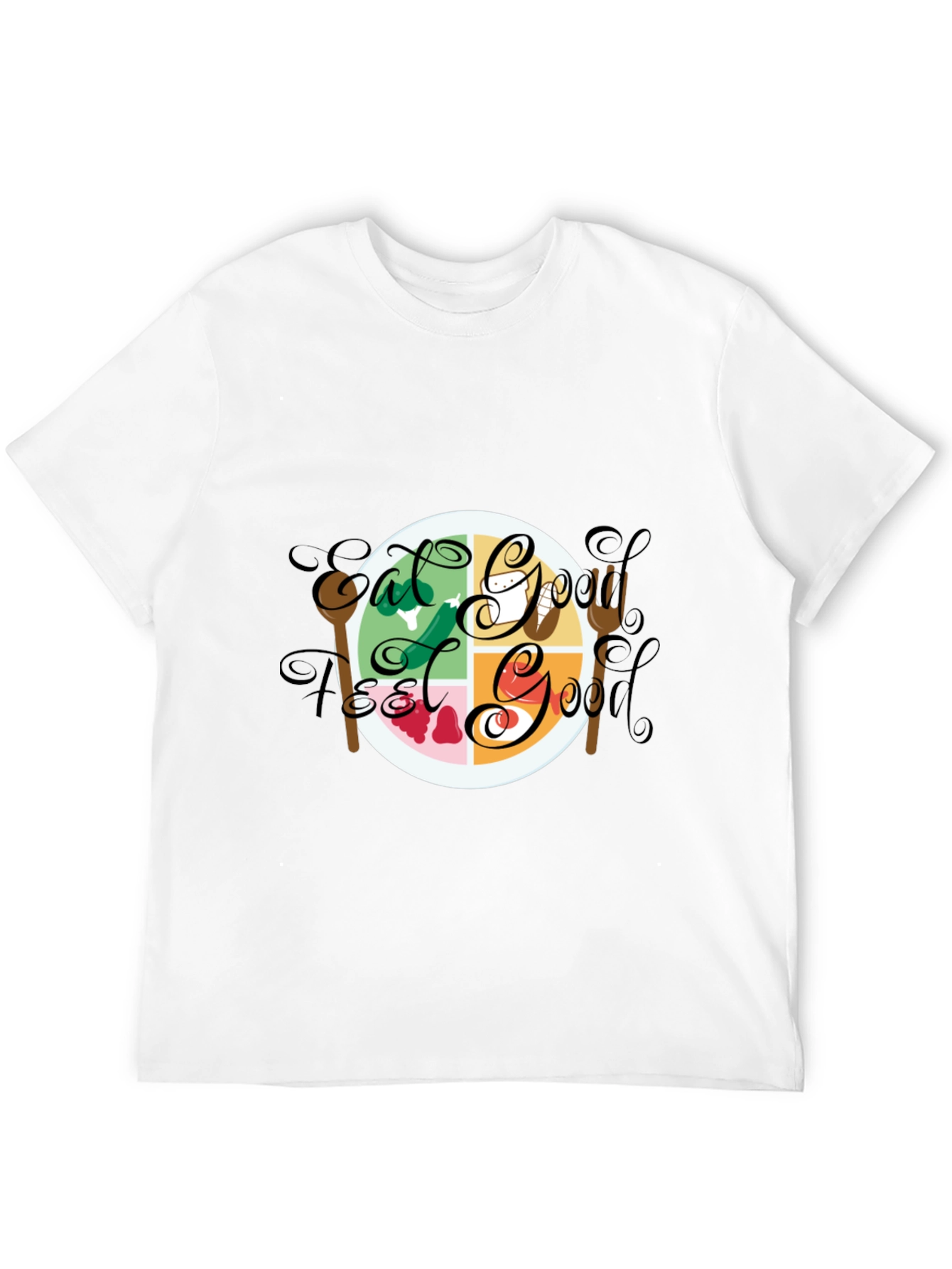 Eat Good Feel Good Black Graphic Tee