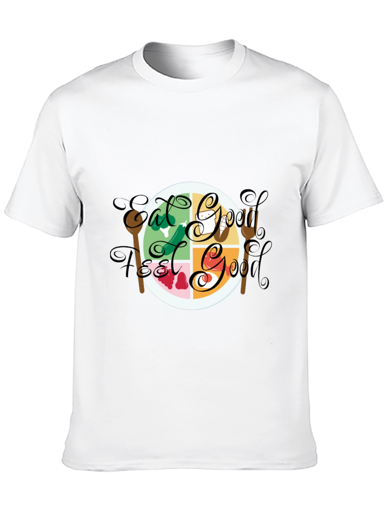 Eat Good Feel Good Black Graphic Tee