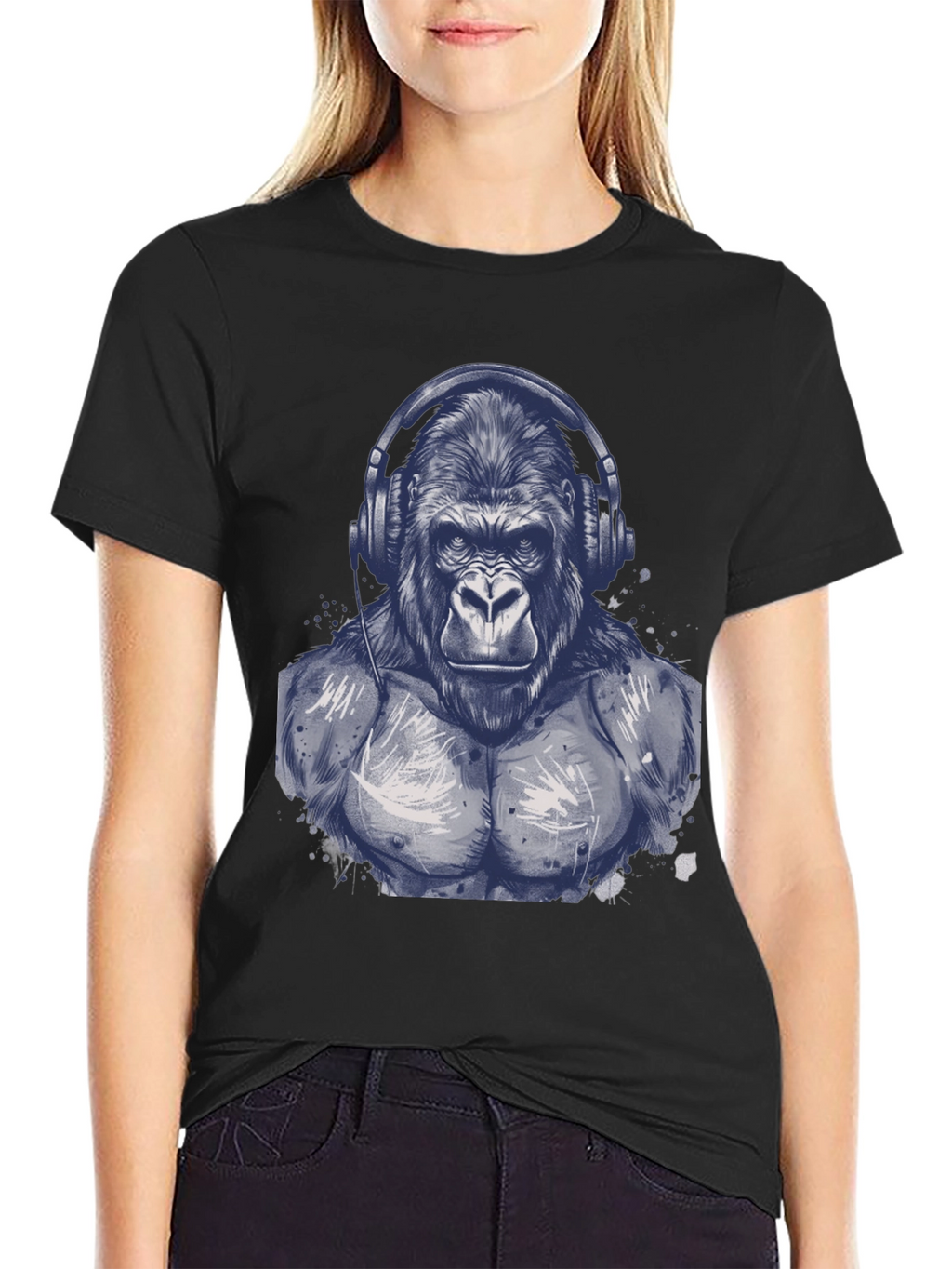 Gorilla Headphone Graphic T-Shirt