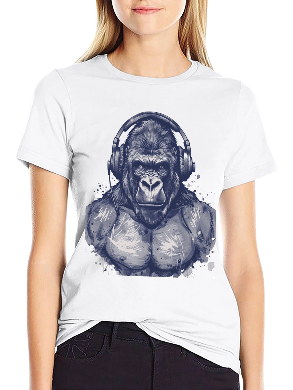 Gorilla Headphone Graphic T-Shirt