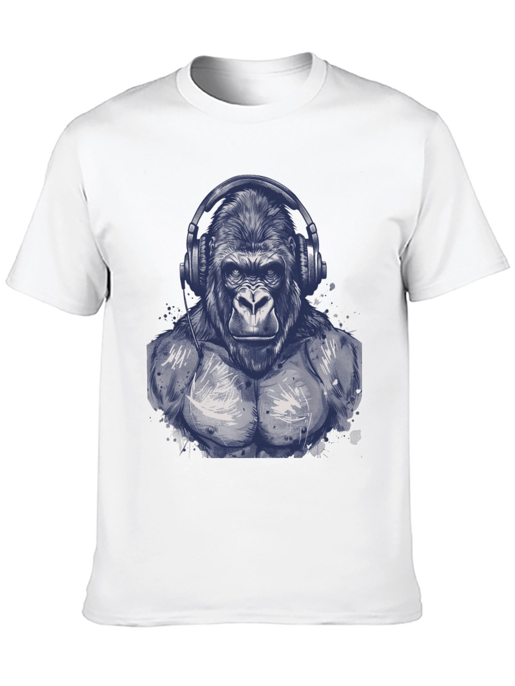 Gorilla Headphone Graphic T-Shirt