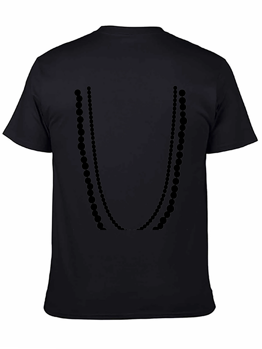 Black Beaded Necklace Graphic Tee